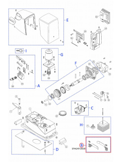 SPGAP10600 mechanický doraz pre posuvné brány, pravý+ľavý