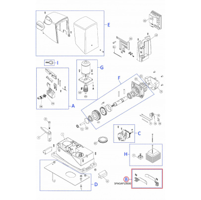 SPGAP10600 mechanický doraz pre posuvné brány, pravý+ľavý
