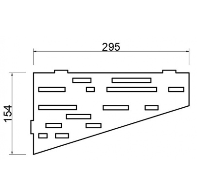Rohová polica do kúpelne, brúsená nerez AISI 304 / K320