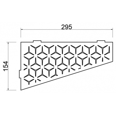 Rohová polica do kúpelne, brúsená nerez AISI 304 / K320