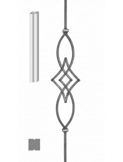Tyč 12x12mm, 970mm