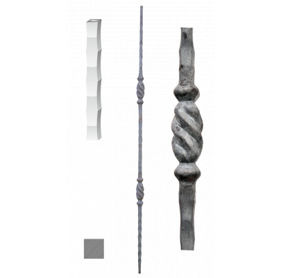 Tyč 14x14, H-1000mm