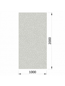 Dierovaný plech, 1000x2000x1.5mm, kruhové otvory, pozink