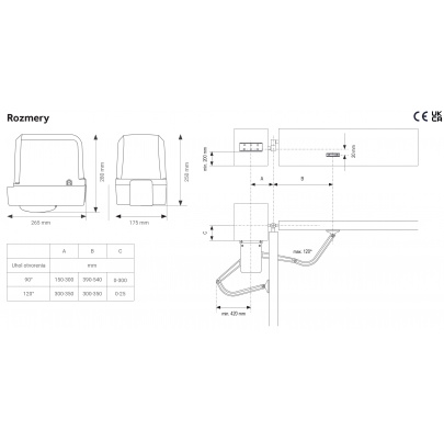 LiftMaster AA250EVK-03 s myQ rozhraním 828EV