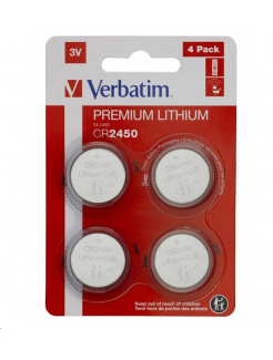 Batérie VERBATIM Lithium CR2450, 3V, 4 kusy v balení