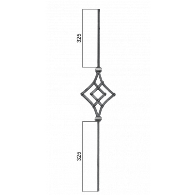 DOPREDAJ Tyč 900mm, profil 12x12mm, ornament 280x180mm