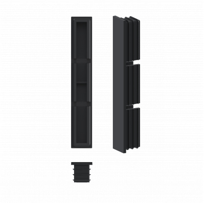 Plastová zátka k hliníkovej lamele AL-J10016-6, rozmer 100mm x 16mm