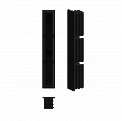 Plastová zátka k hliníkovej lamele AL-J10016-6, rozmer 100mm x 16mm