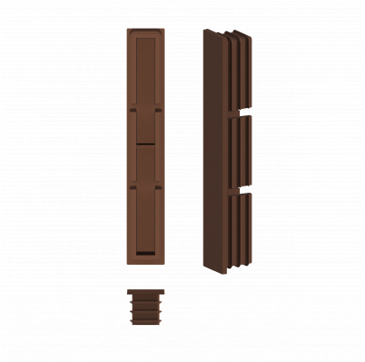 Plastová zátka k hliníkovej lamele AL-J10016-6, rozmer 100mm x 16mm