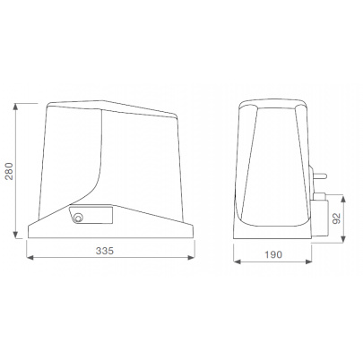 900KTUS6324KS TURBO S KIT pre posuvné brány do 600kg, 24V