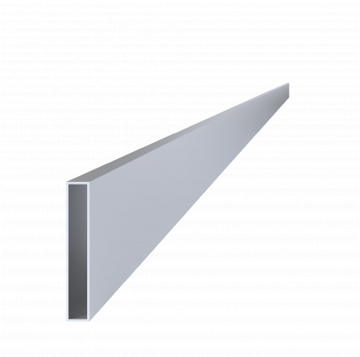 Poškodený jokel 120x20x2mm, L-6000mm, hliník bez povrchovej úpravy