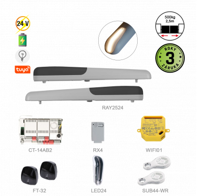 900KRAY2524ER + WIFI pre dvojkrídlovú bránu do 2.5m/krídlo